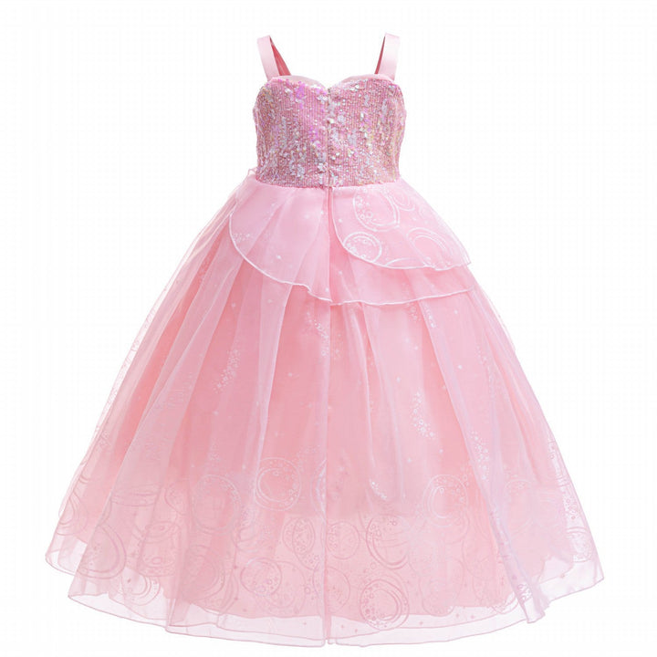 Glinda Cosplay Kleid – Rosa Prinzessinnenballkleid für Mädchen (Hochzeit, Bühne) W&W Mode