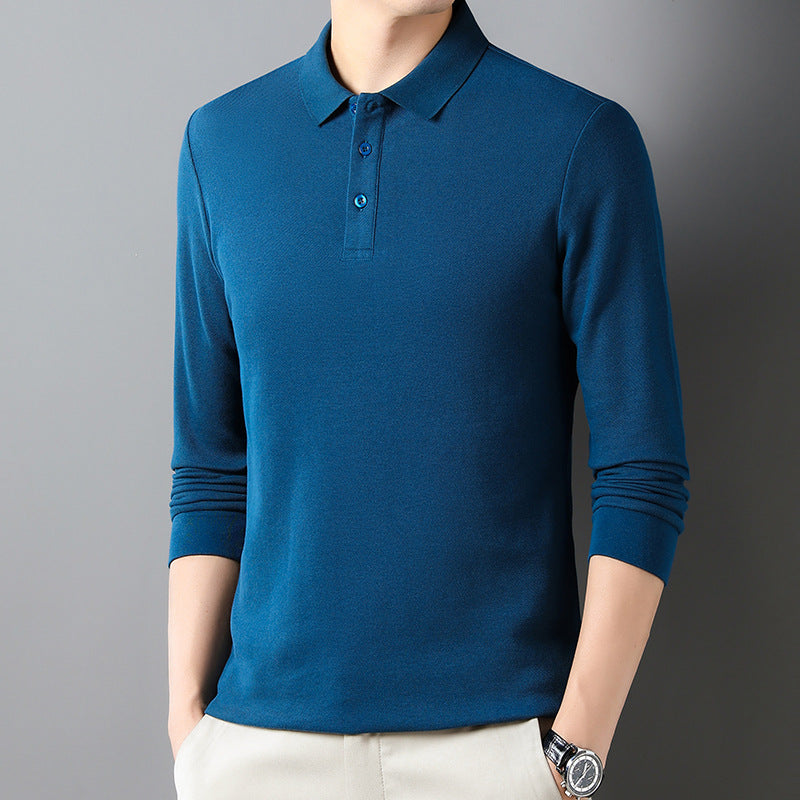 Herren Langarm-Polo mit edler Struktur und bequemer Passform WW
