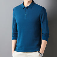 Herren Langarm-Polo mit edler Struktur und bequemer Passform WW