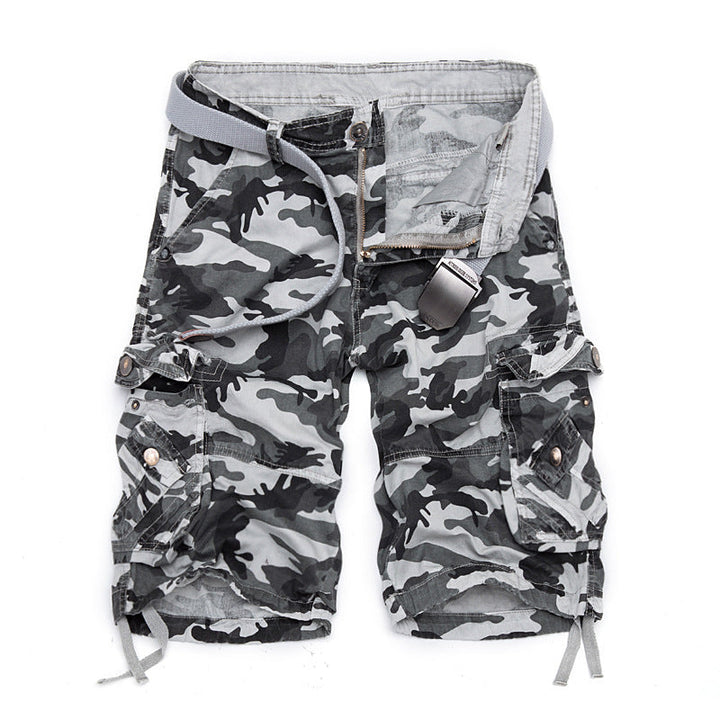 Herren Camo Cargo-Shorts mit mehreren Taschen und verstellbarem Bund W&W Mode
