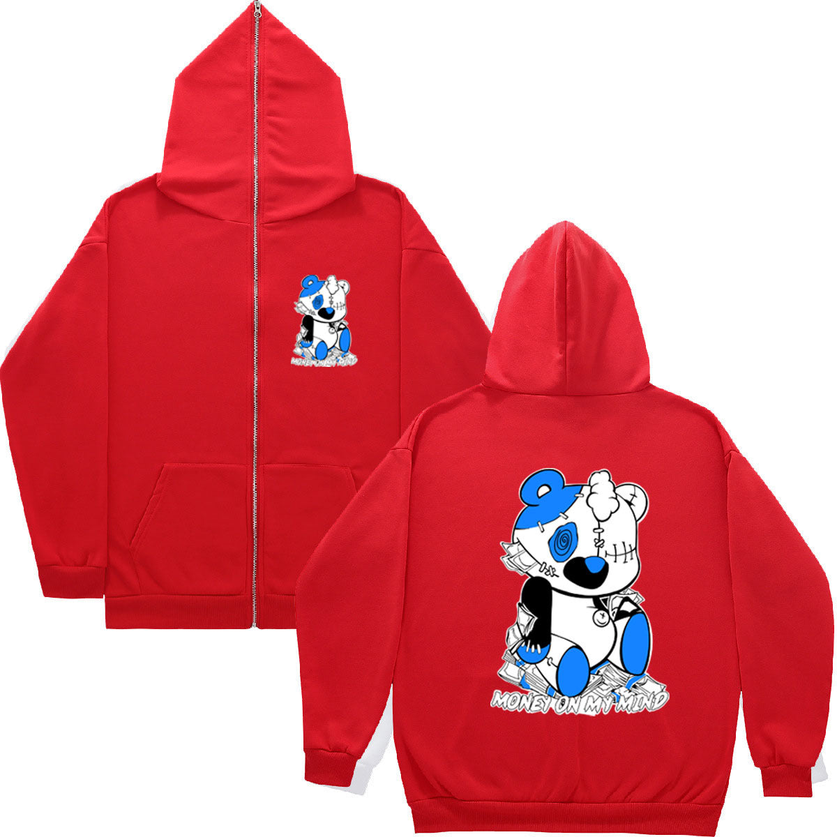 Damen bequemer Kapuzenpullover mit auffälligem Grafikdruck WW