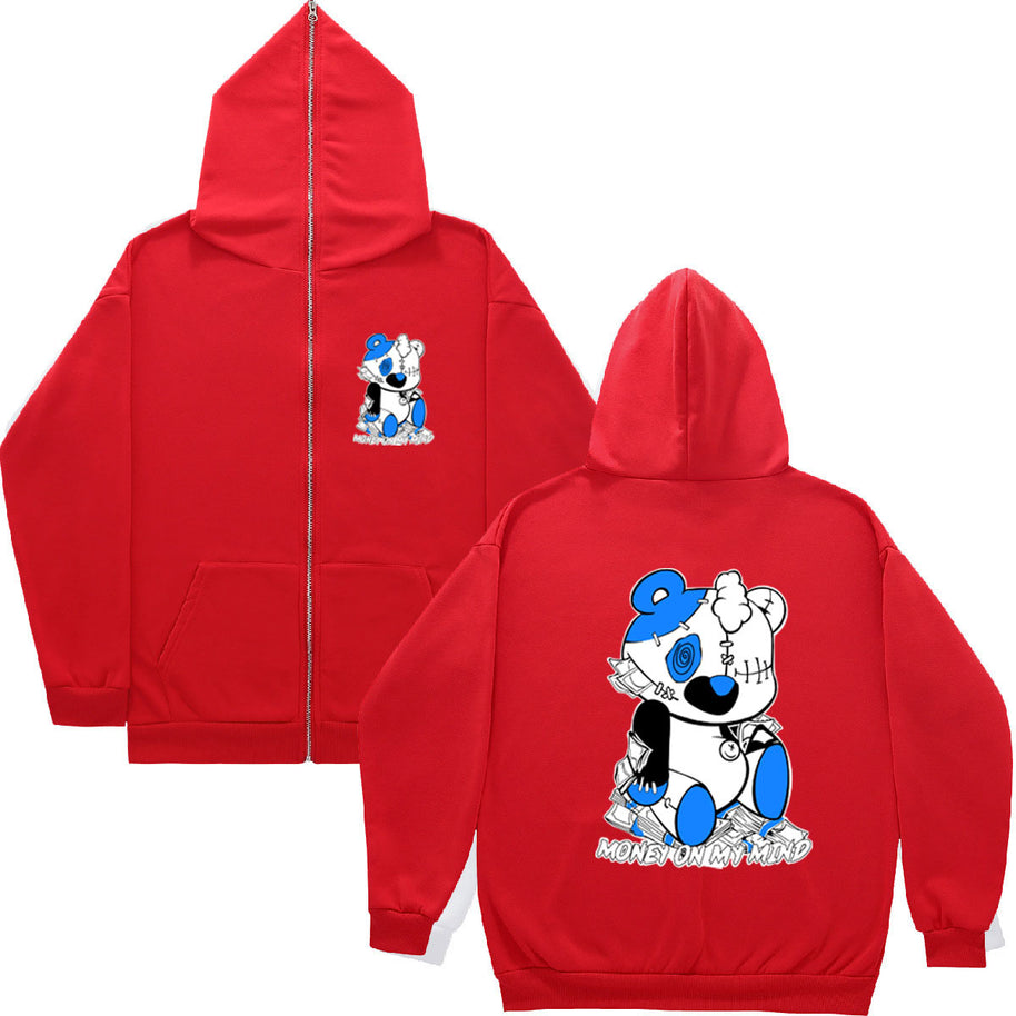Damen bequemer Kapuzenpullover mit auffälligem Grafikdruck WW
