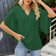 WW | Petal Sleeve Chiffon Shirt