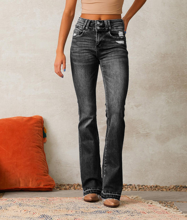 Damen Flared Jeans im Vintage-Stil W&W Mode