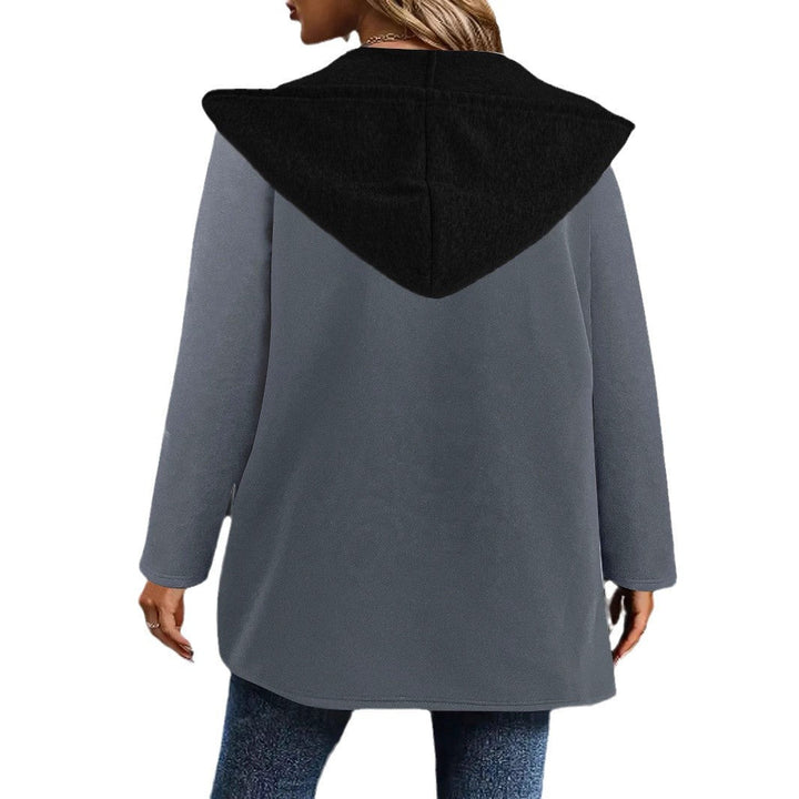 Damen lässige Langarmjacke mit Kapuze und praktischen Taschen W&W Mode