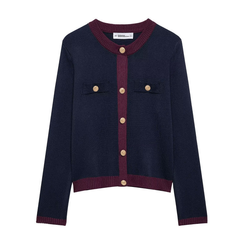 Damen Strickjacke mit dekorativen Knöpfen und praktischen Taschen WW