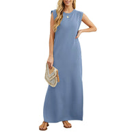 Damen Maxikleid mit lässigem Schnitt und minimalistischen Details WW