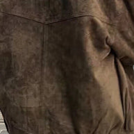 Damen lässige Wildlederjacke mit praktischen Taschen und hochgeschlossenem Kragen WW