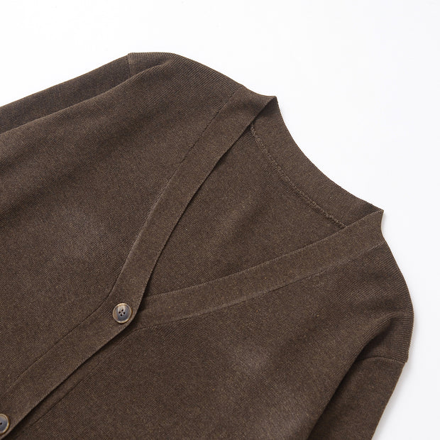 Damen Strickjacke mit tiefem V-Ausschnitt und praktischen Taschen WW