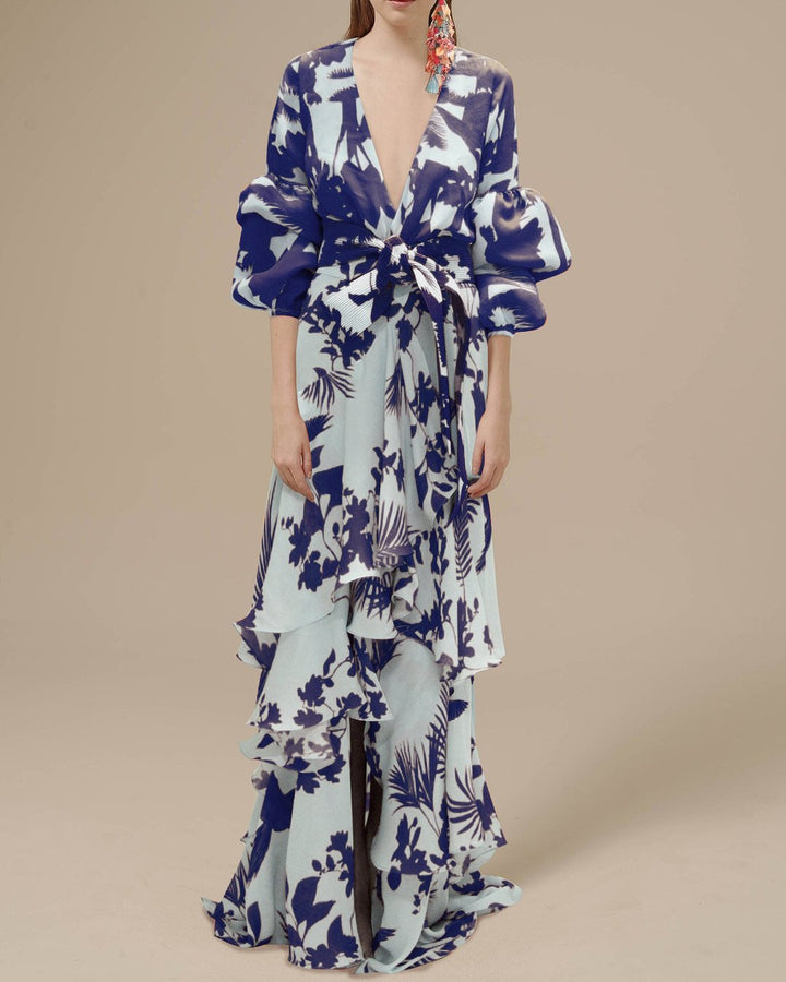 W&W Mode | Bedrucktes Chiffon Festtagskleid