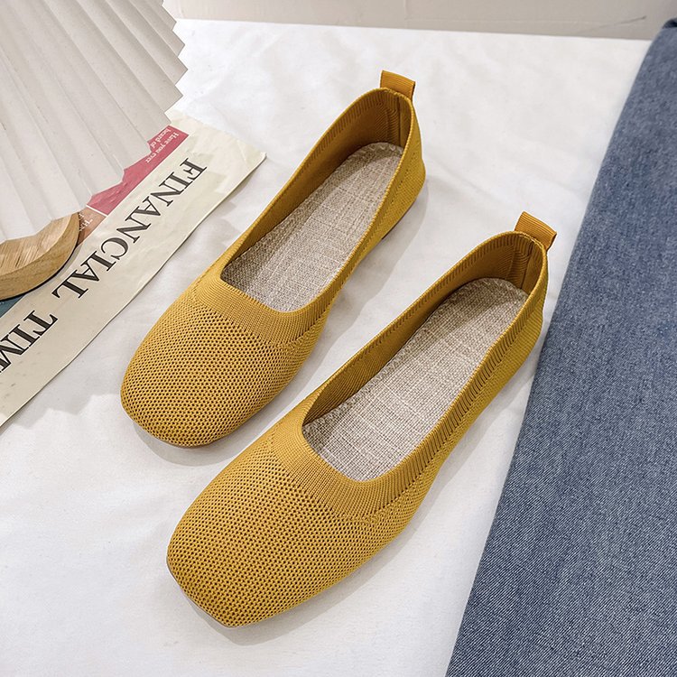Damen Bequeme Slip-On Ballerinas mit atmungsaktiver Obermaterialstruktur W&W Mode