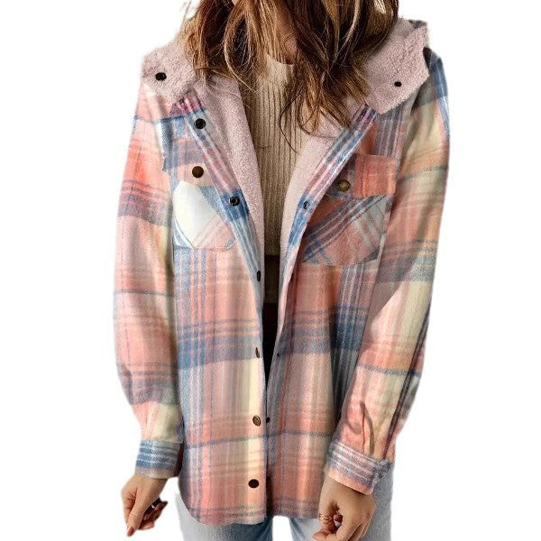 Damen Flanelljacke mit Fleecefutter WW