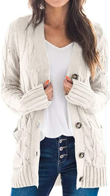 WW | Stylischer Plus-Size Mittel-langer Cardigan Pullover