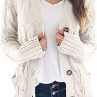 WW | Stylischer Plus-Size Mittel-langer Cardigan Pullover
