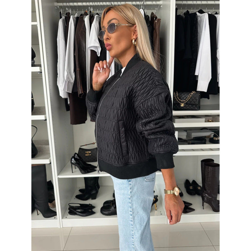 Damen Steppjacke im sportlich eleganten Design mit voluminösen Ärmeln WW