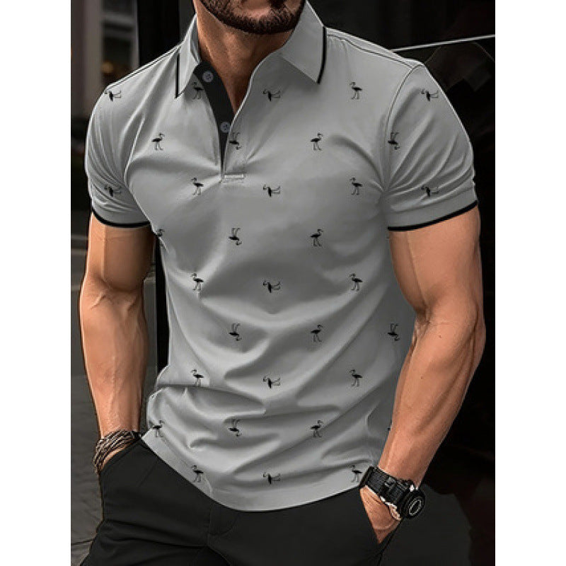 Herren Freizeit Bedrucktes Polo-Shirt WW