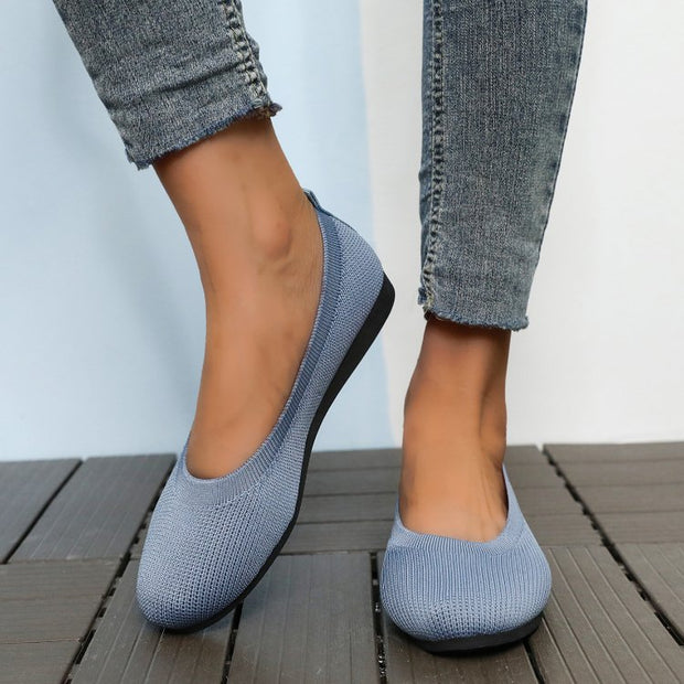 Damen bequeme Slip-On Ballerinas W&W