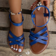 Damen Strand-Sandalen mit geschmackvollem geflochtenem Riemendesign und rutschfester Sohle WW