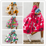 Damen Maxikleid mit blumenmotivierten Details und schwingendem Saum WW