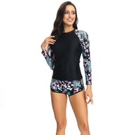 WW | Damen Surfanzug mit langem Arm und modischem floralem Design