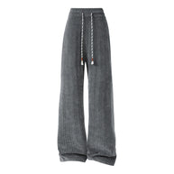 Damen weite Haremshose mit elastischem Bund und trendy Zickzackmuster WW