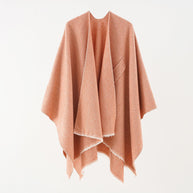 Damen Luxuriöser Oversize Poncho aus hochwertigem Mischgewebe WW