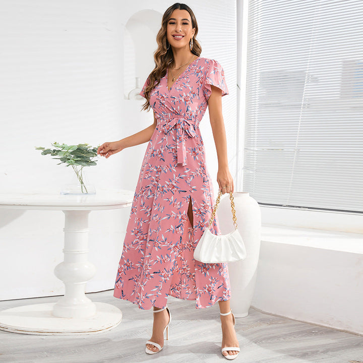Damen Wickelmaxikleid W&W Mode