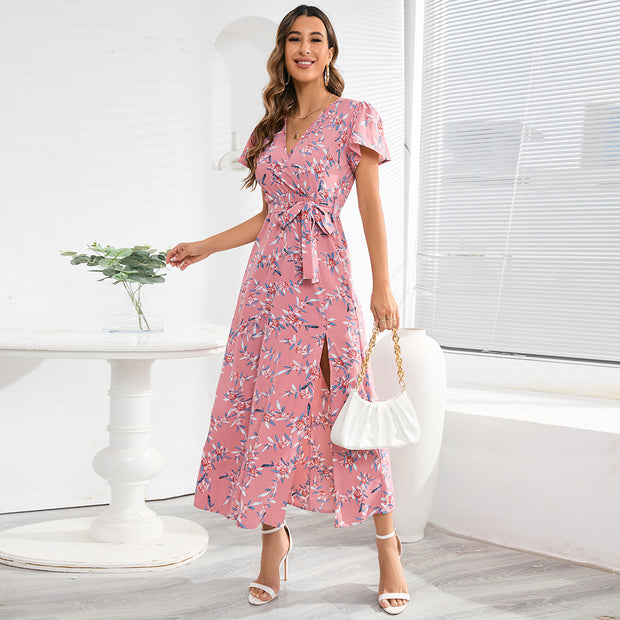 Damen Wickelmaxikleid W&W