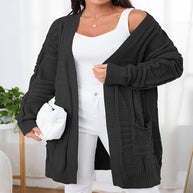 Damen Strickjacke mit strukturiertem Muster und praktischen Taschen WW