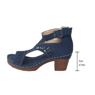 Damen Sandalen mit modischem Schnitt und bequemem Blockabsatz WW