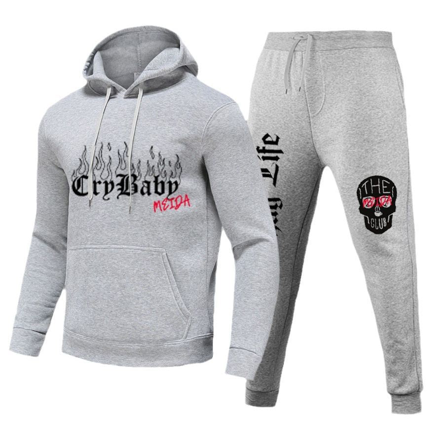 Damen Sportliches Hoodie und Jogginghose Set mit kreativem Aufdruck WW