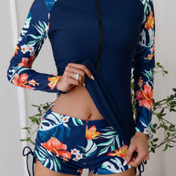 Damen Sportliches Rashguard mit kurzer Hose WW