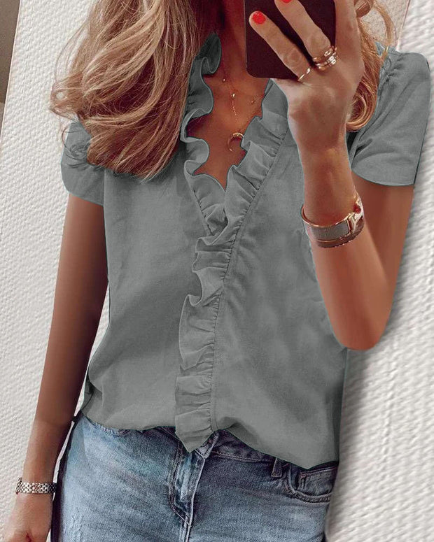 Damen Rüschenbluse W&W
