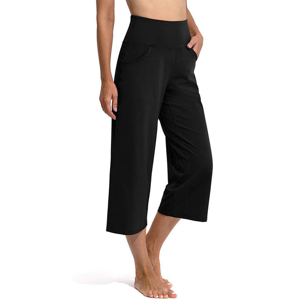 Damen Bequeme Sportliche Culotte mit hohem Bund und praktischen Taschen WW