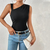 Damen asymmetrisches Top mit elegantem Design W&W