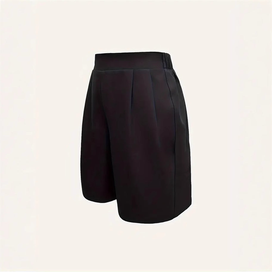 Damen Elegante High-Waist Shorts mit dekorativen Falten W&W