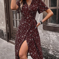 Damen Wickelkleid mit floralem Design WW
