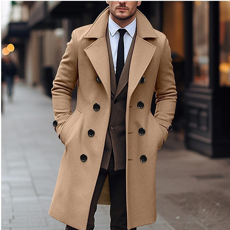 Herren doppelreiher Mantel aus hochwertigem Material WW