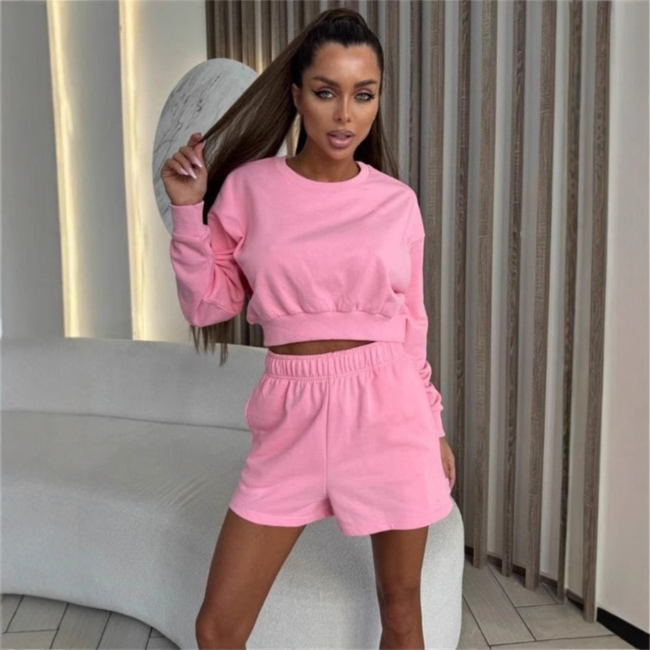 Damen Sportives Set mit gekürzten Ärmel WW