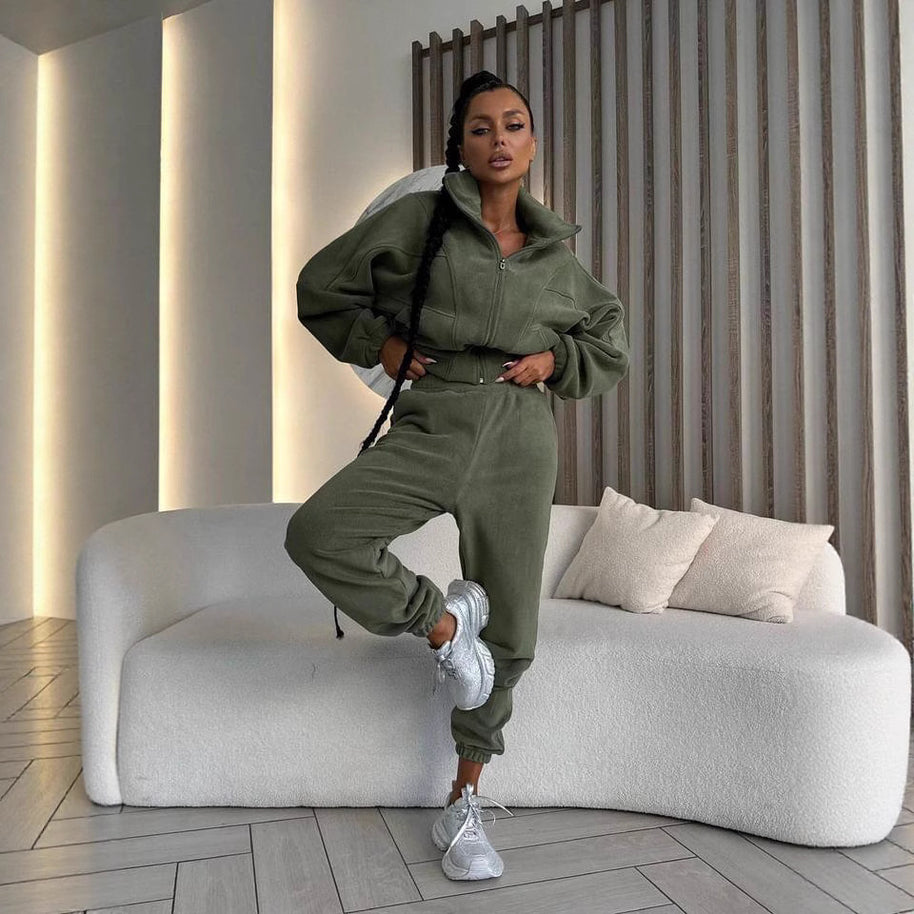 Damen bequemer und modischer Jumpsuit mit tiefem V-Ausschnitt WW