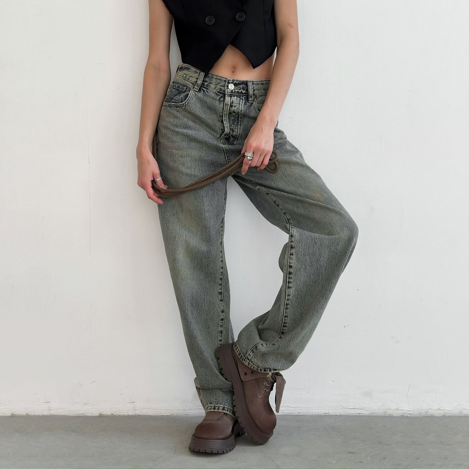 Damen Relaxed Fit Jeans mit lässigem Schnitt und hochwertigen Materialien WW