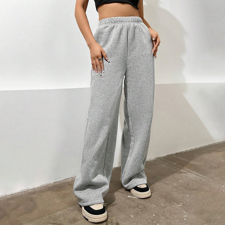 Damen weite Freizeithose aus komfortablem Sweatmaterial W&W Mode