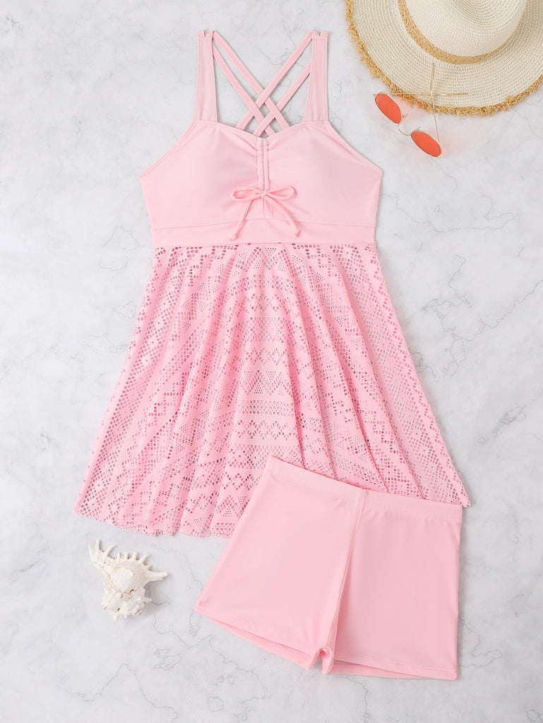 Damen Badekleid mit figurfreundlichem Design und sportlichem Shorts WW