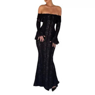 WW | Ausgestellter Ärmellanger Bodycon-Waist Dress
