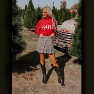 Damen Rollkragenpullover mit lustigem Weihnachtsmotiv WW