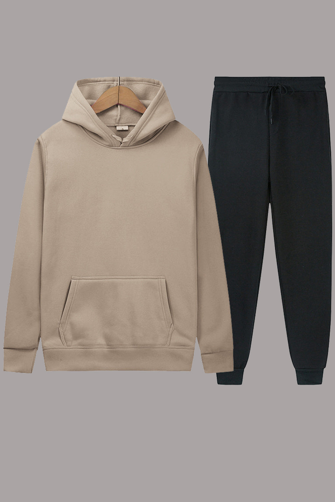 Damen sportliches Hoodie- und Jogginghosen-Set mit elastischem Bund und praktischen Taschen WW