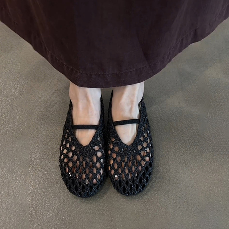 Damen Stilvolle Gewebte Slipper WW