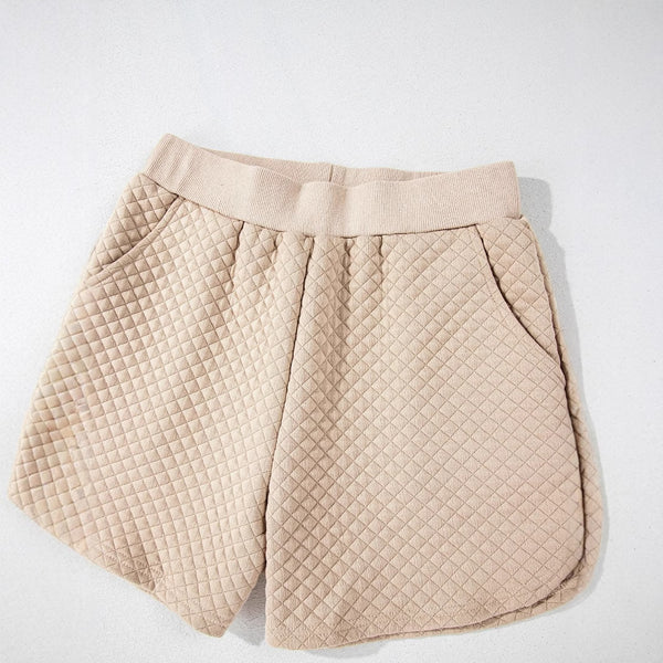 Damen Casual Lounge-Set mit strukturiertem Sweatshirt und Shorts WW