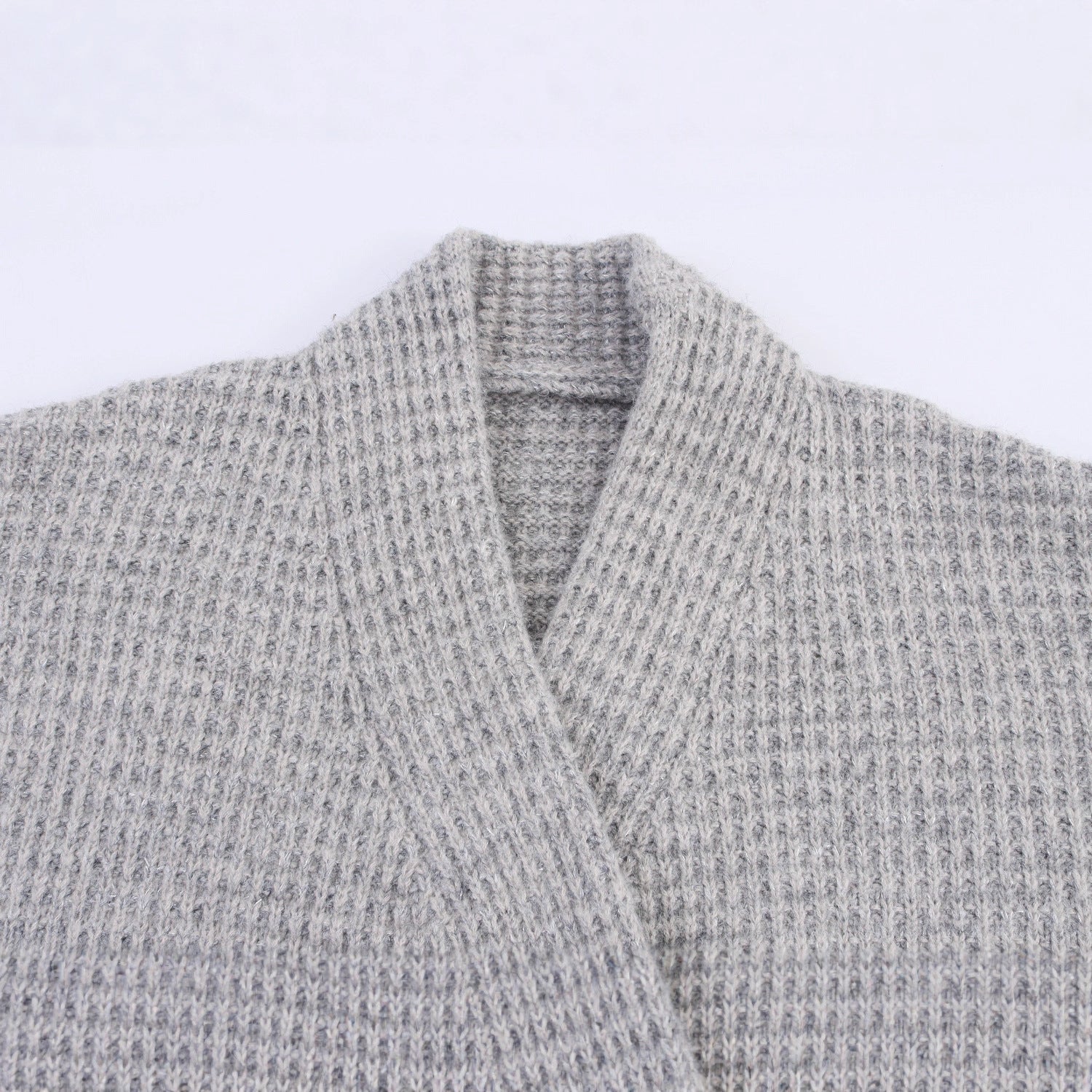 Damen Strickjacke mit doppelter Knopfleiste und hoher Kragen WW