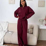 Damen Sportlicher Pullover mit weiten Hosen WW